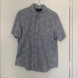 Vineyard Vines SS Mini Geo/Fish Button Down